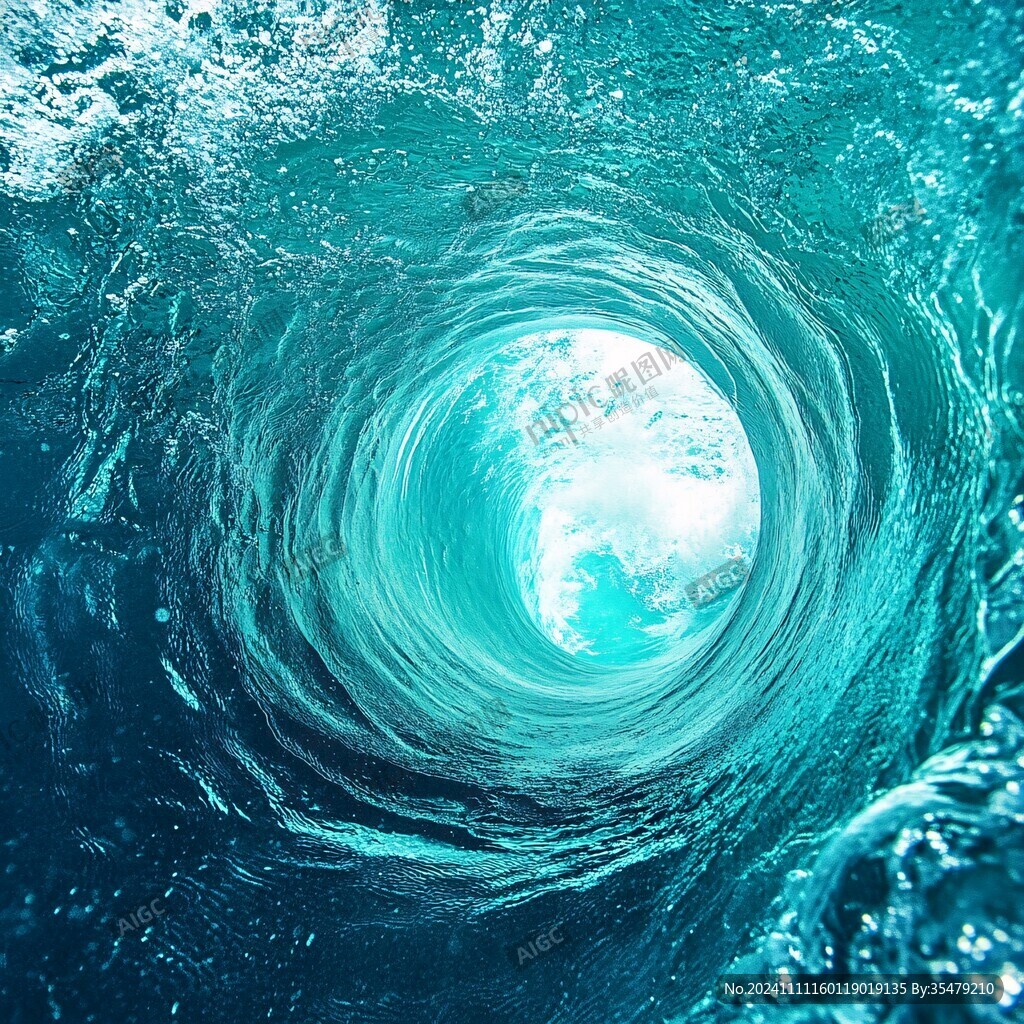 海水漩涡里