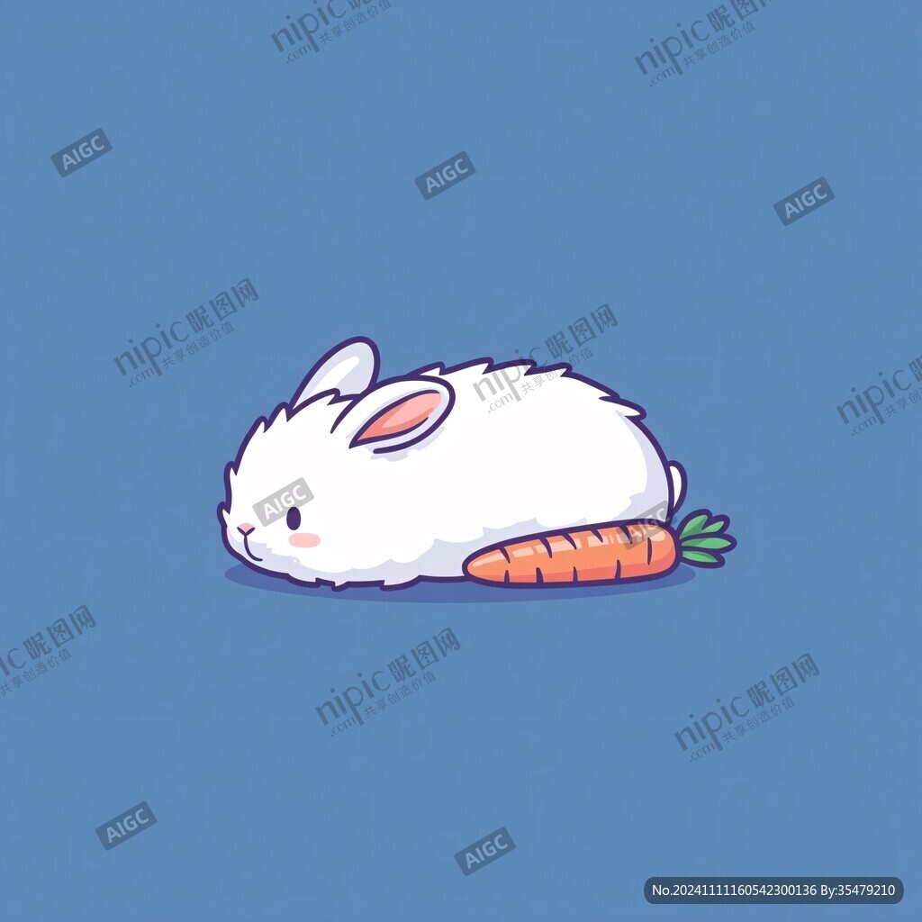 无描边风格兔兔