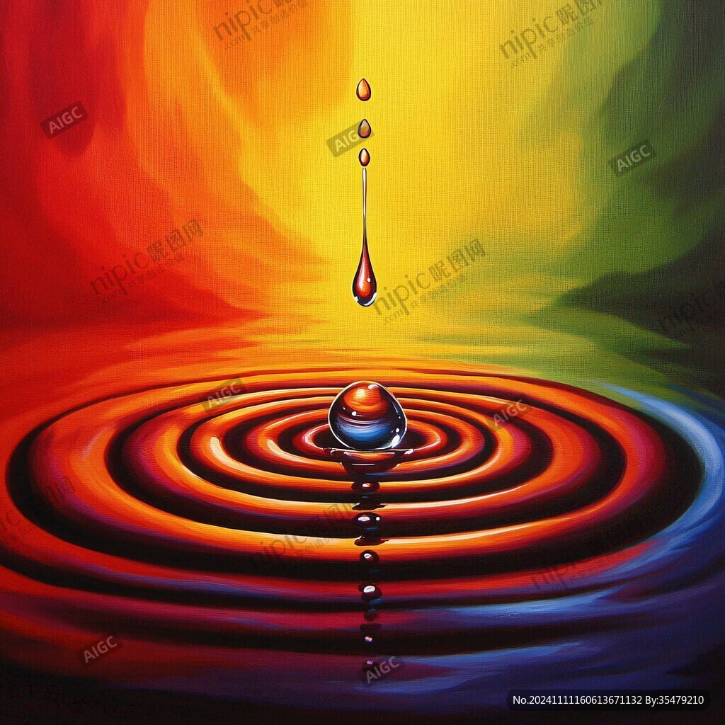 水滴在水面上的艺术