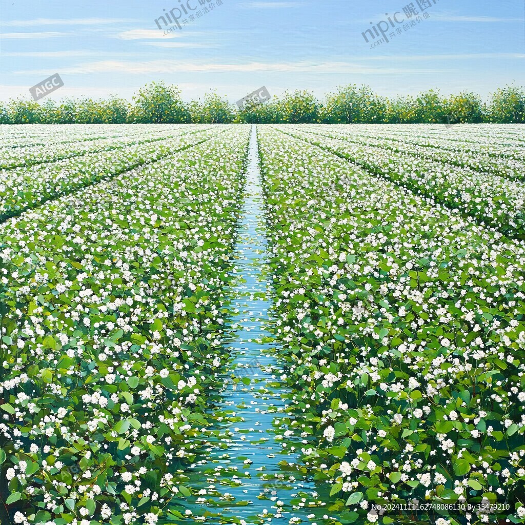 大片棉花地