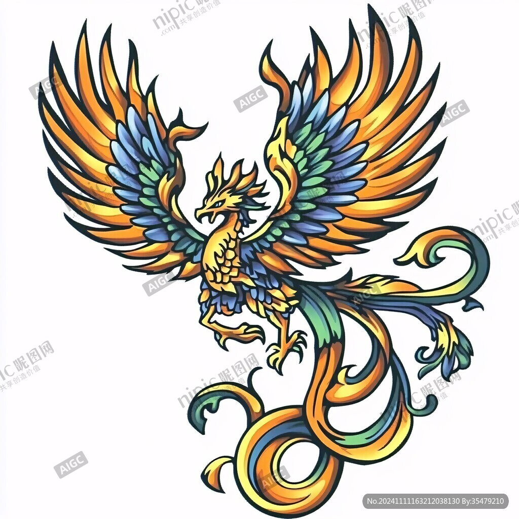 凤凰卡通图案