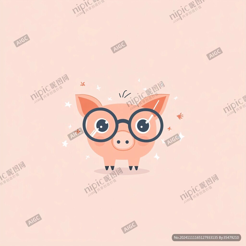 呆萌少女心小动物卡通