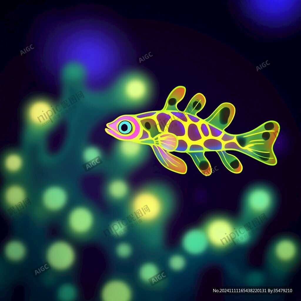 水产海马插画