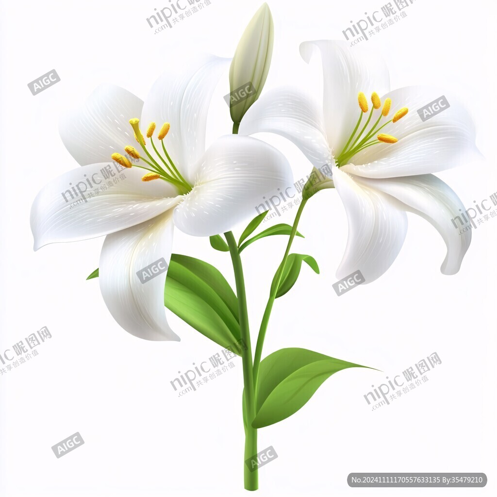 百合花png