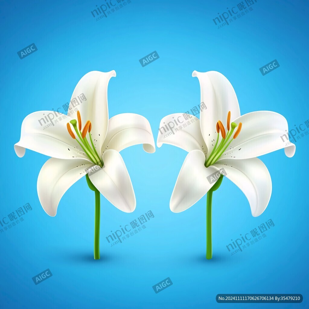 两朵百合花