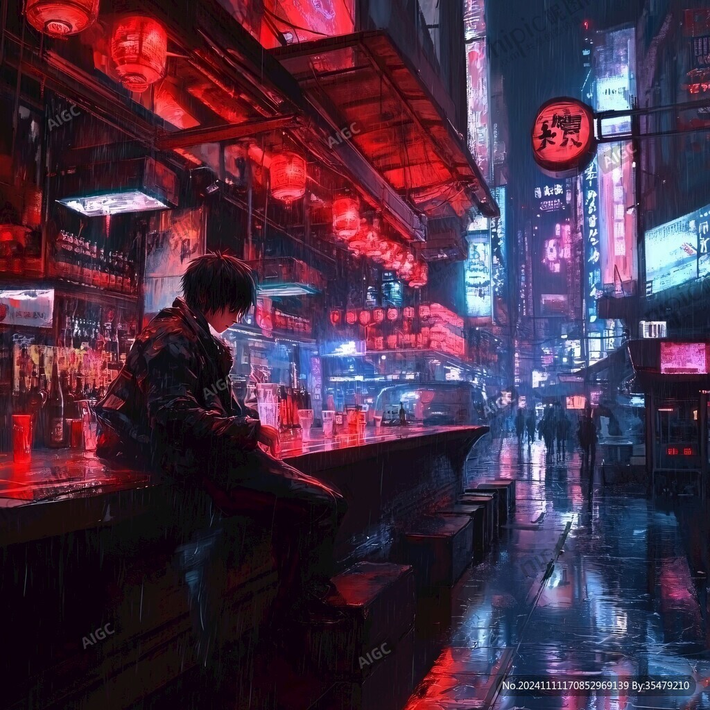 赛博朋克装饰画