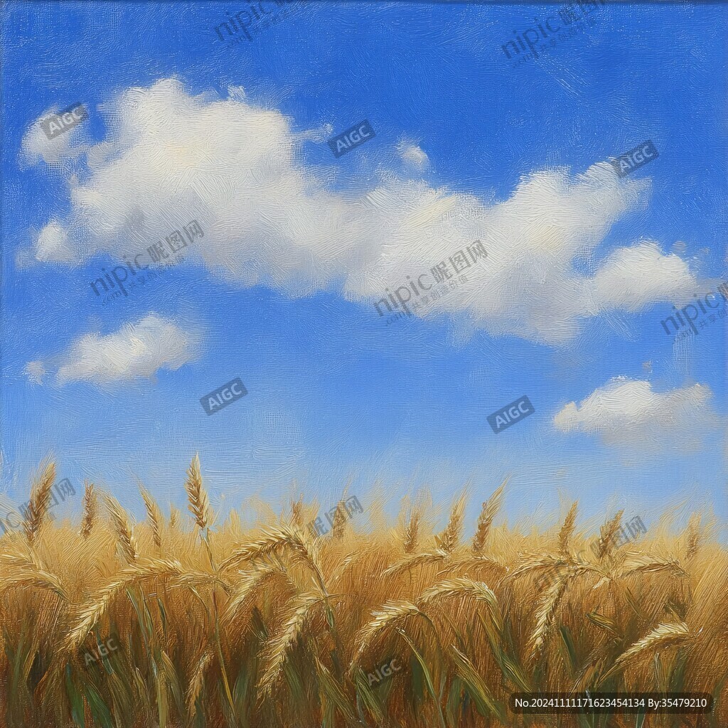 麦田插画