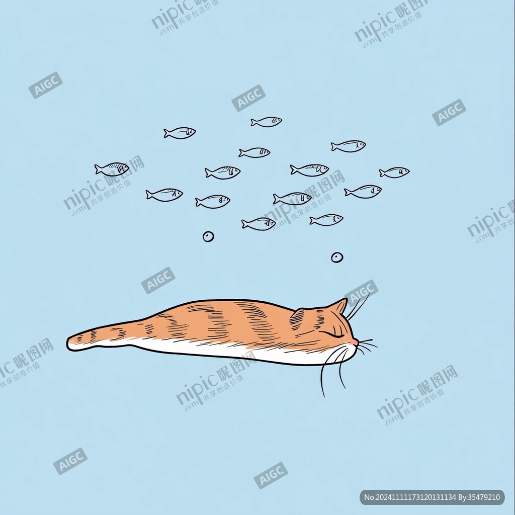 猫咪搞怪插画