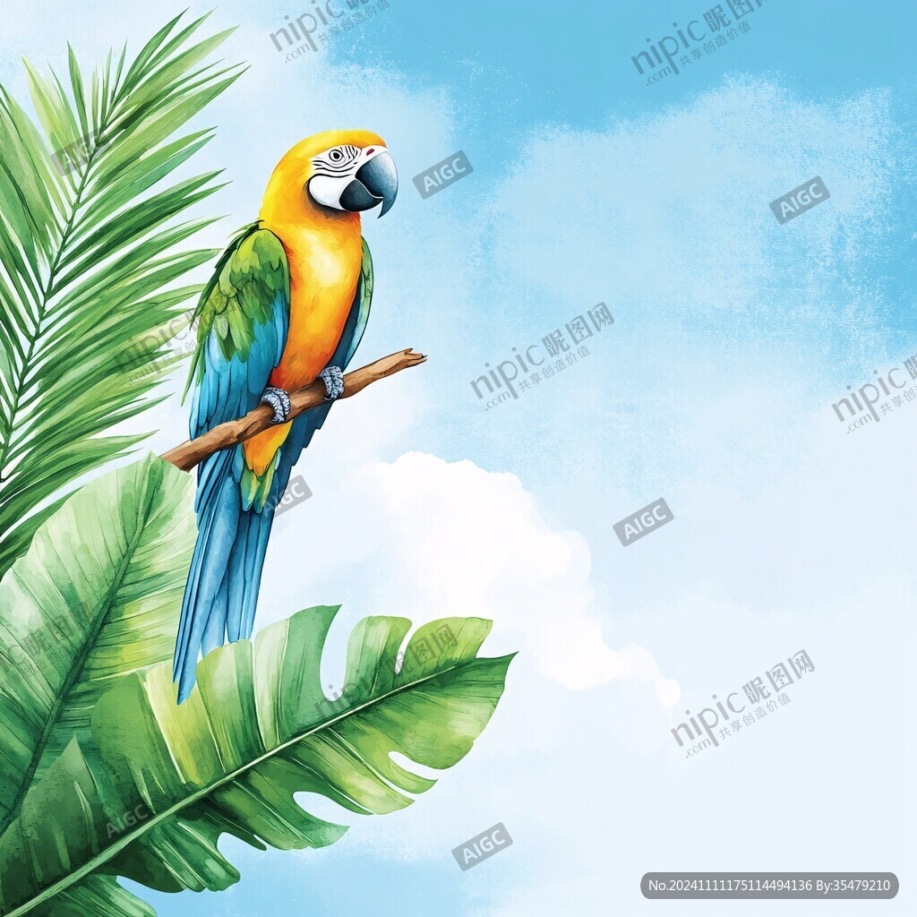 鹦鹉插画