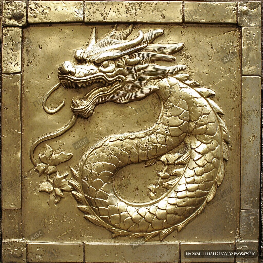 金色龙浮雕