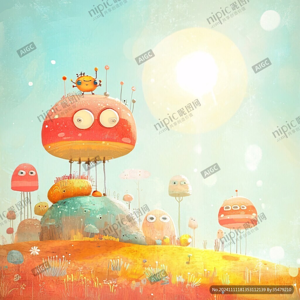 外星球幻想场景插画
