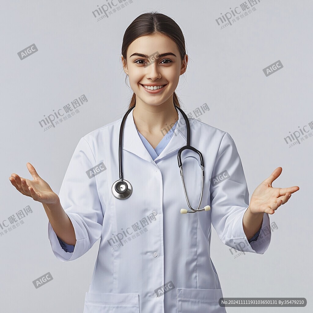 伸出手掌的医生