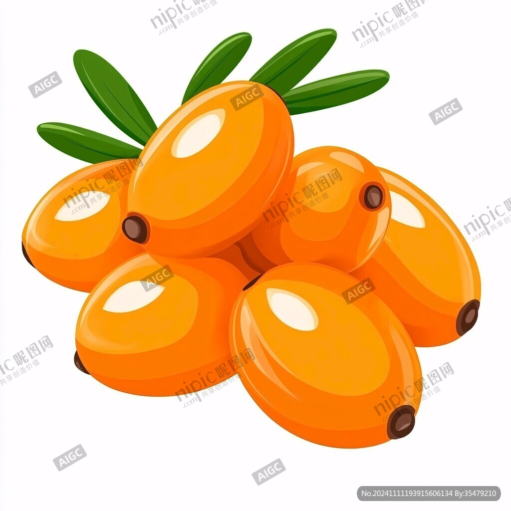 沙棘果插画