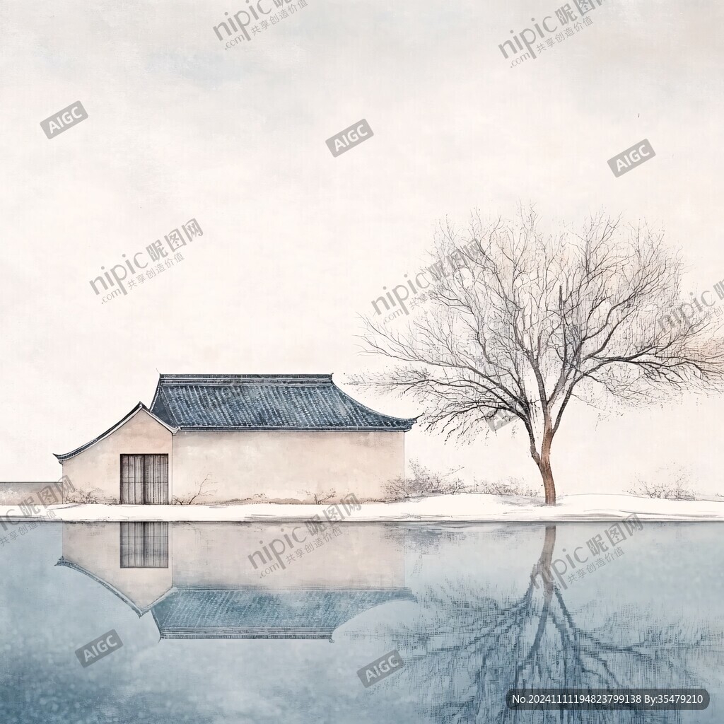 江南意境插画