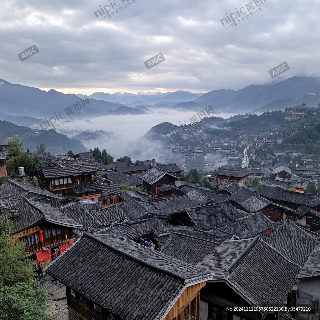 苗寨晨曦