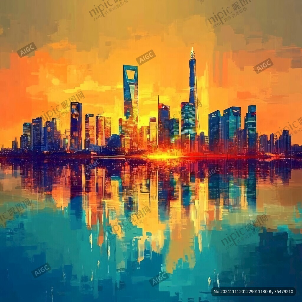长三角天际线插画