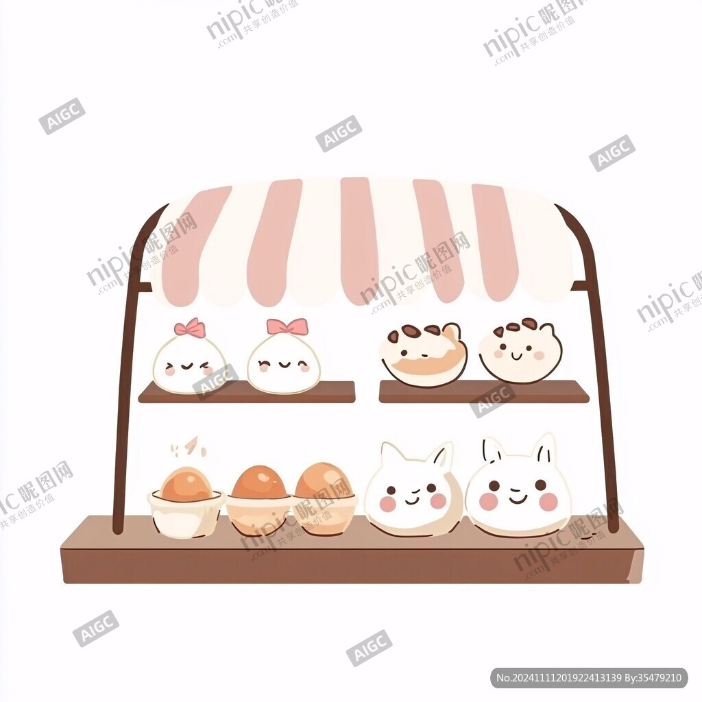 鸡蛋卖品插画