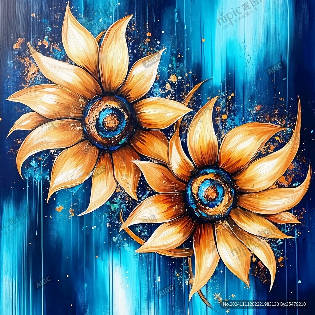 葵花艺术画