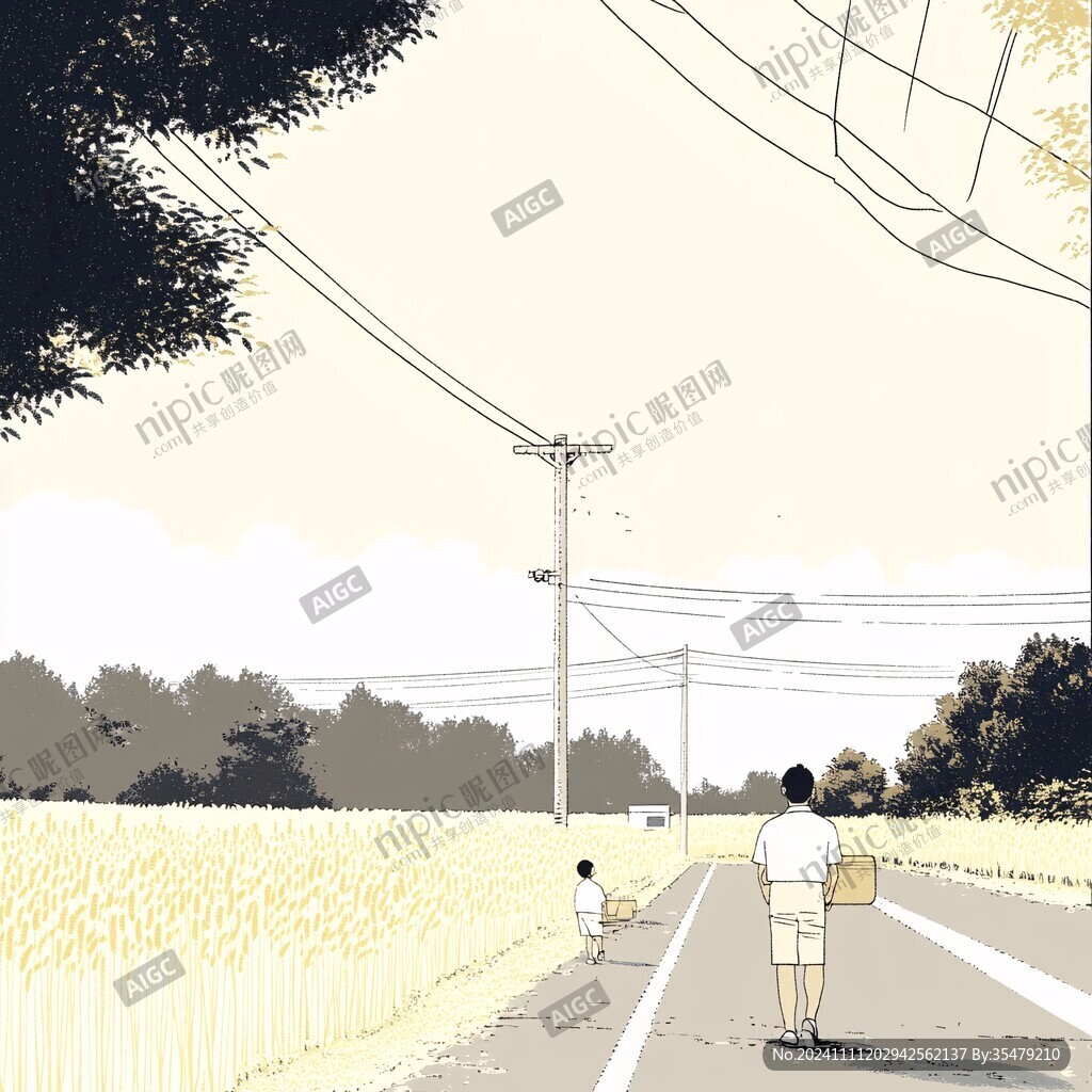 插画农村