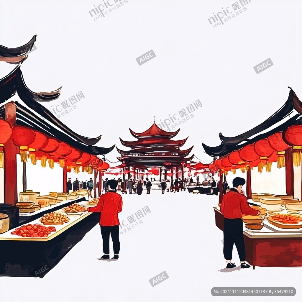 潮汕插画