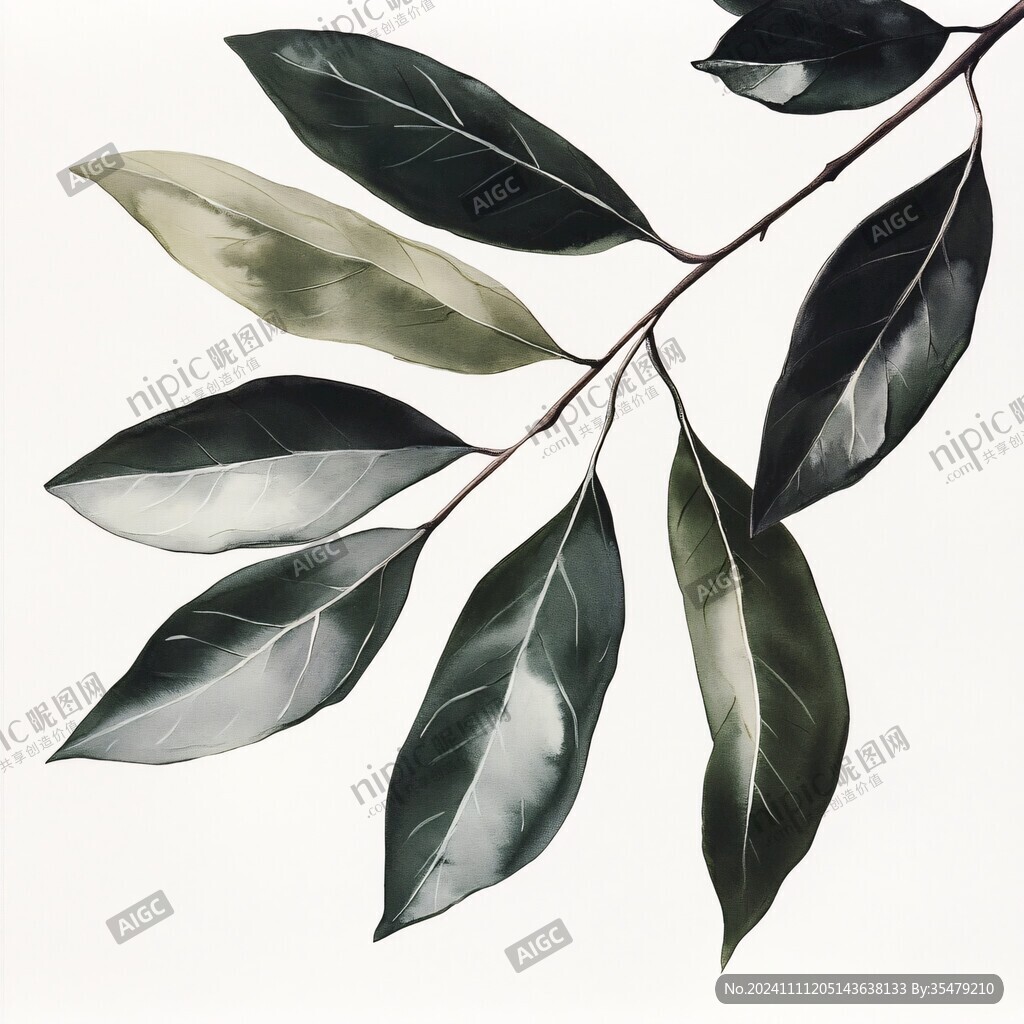 树枝树叶装饰画