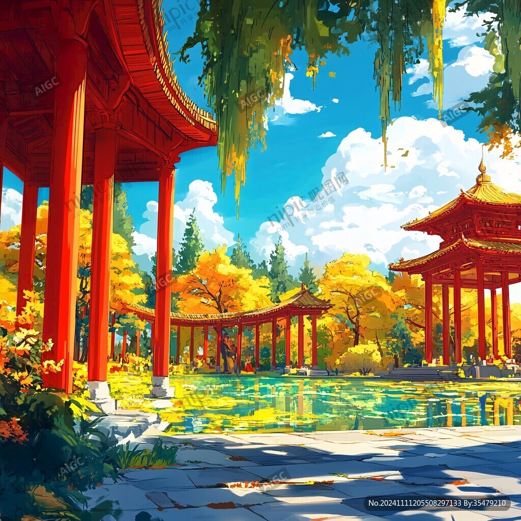 画风凉亭