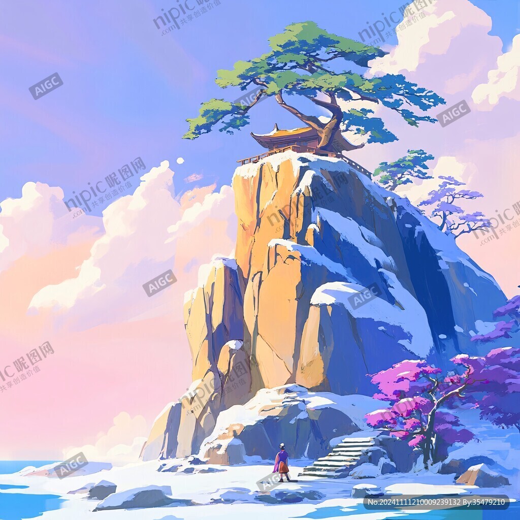 嵩山插画
