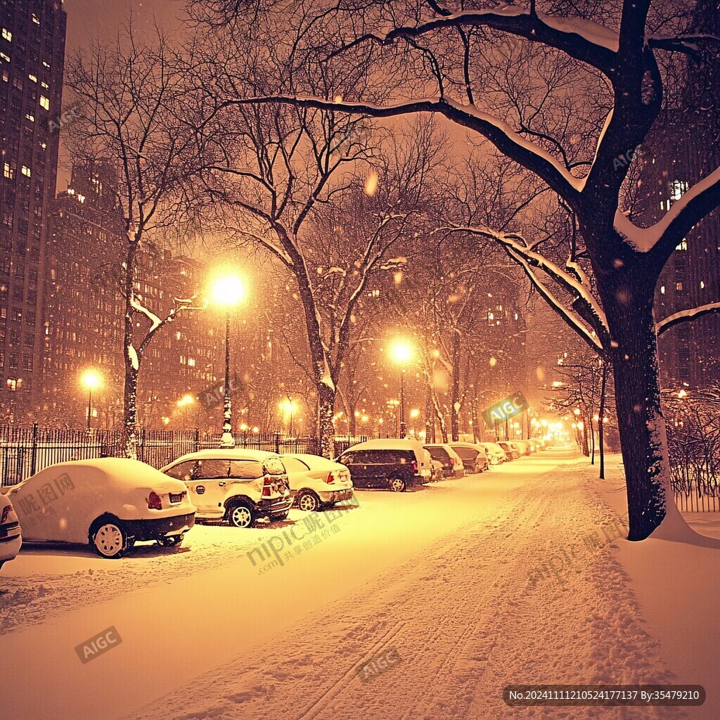 雪夜街景