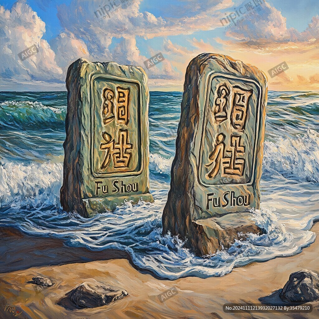 海浪石刻