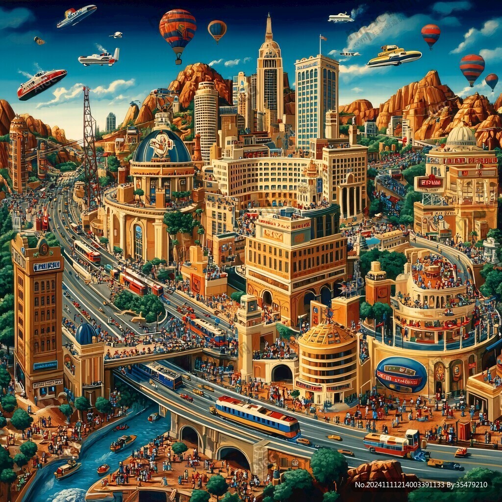 3城市立体画