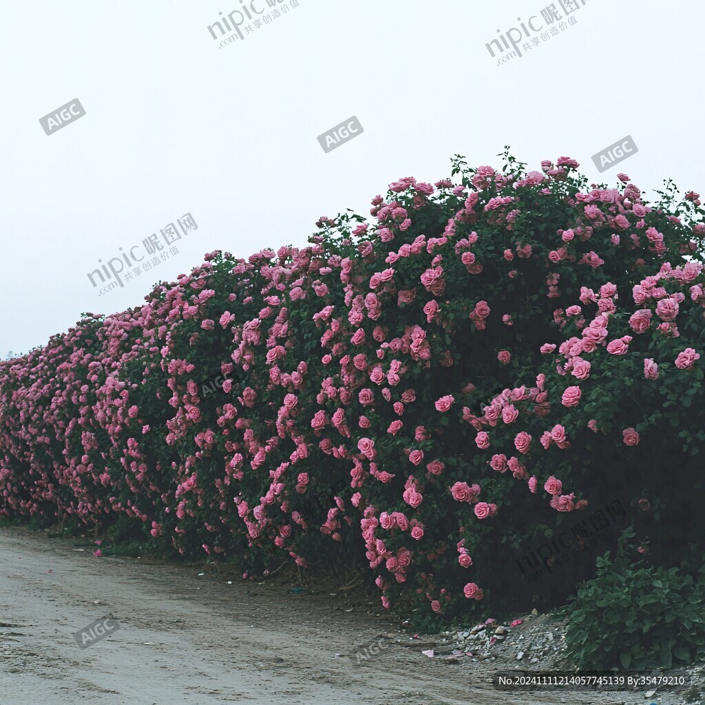 大片蔷薇花