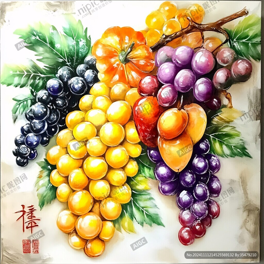 葡萄3d画