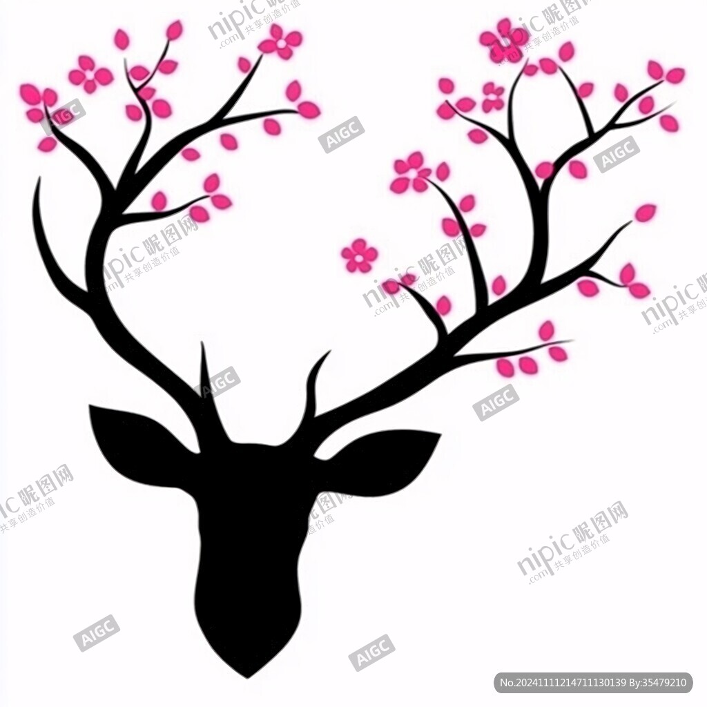 梅花鹿鹿图案设计