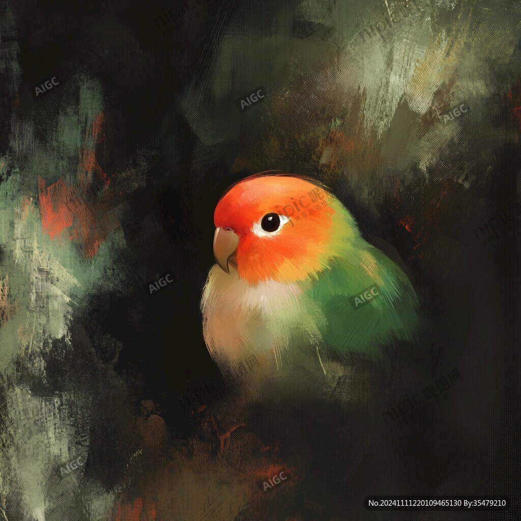 鹦鹉现代画