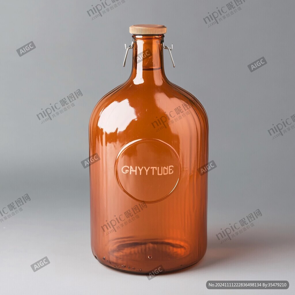 橘黄色酒瓶设计