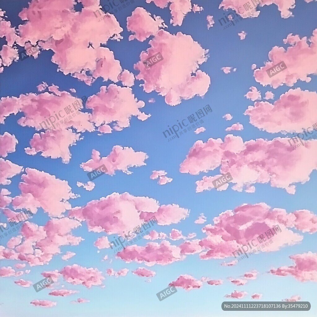 动画粉色云朵