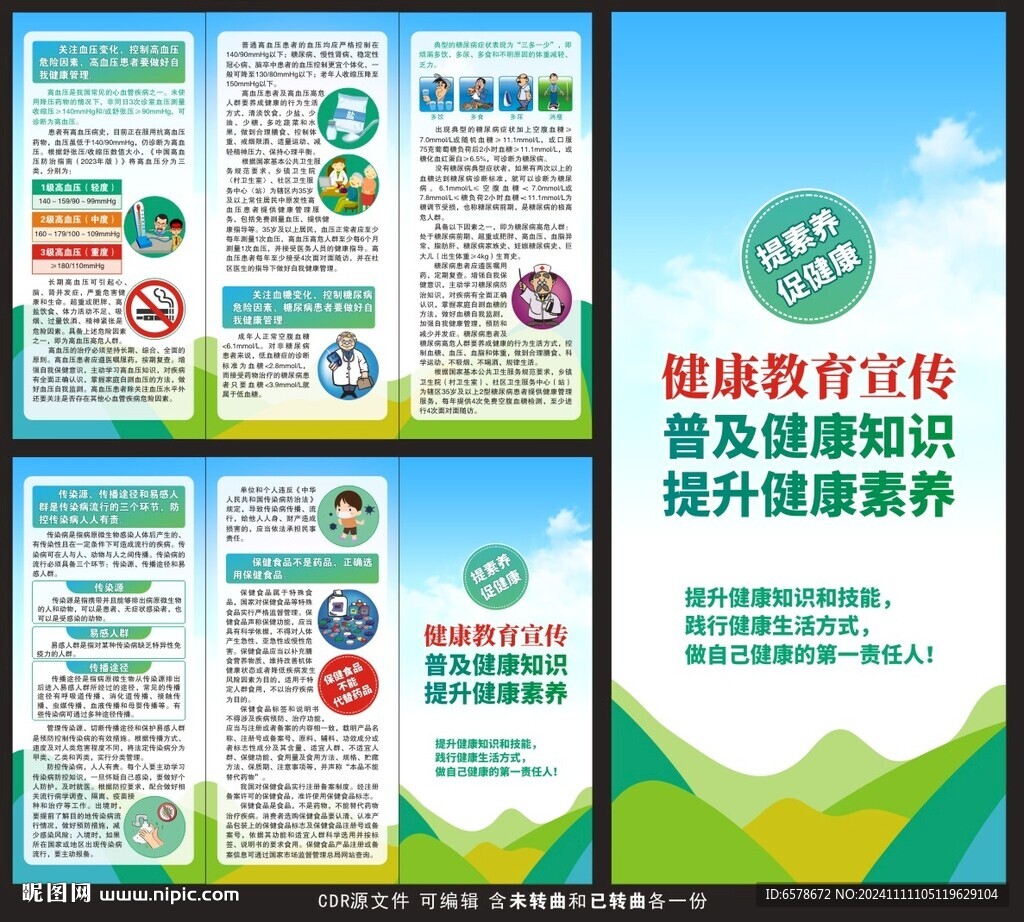 健康教育三折页
