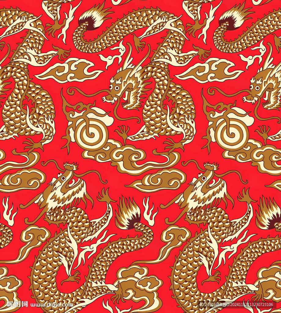 数码印花龙纹