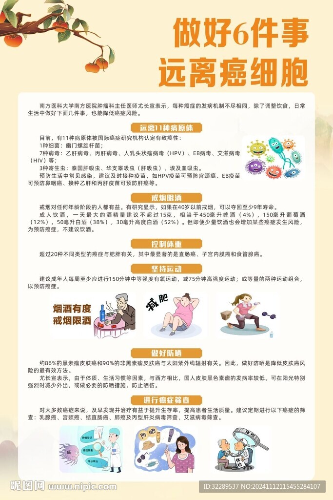 做好6件事远离癌细胞
