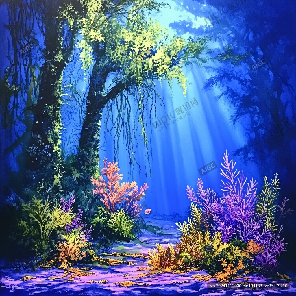 梦幻森林立体画