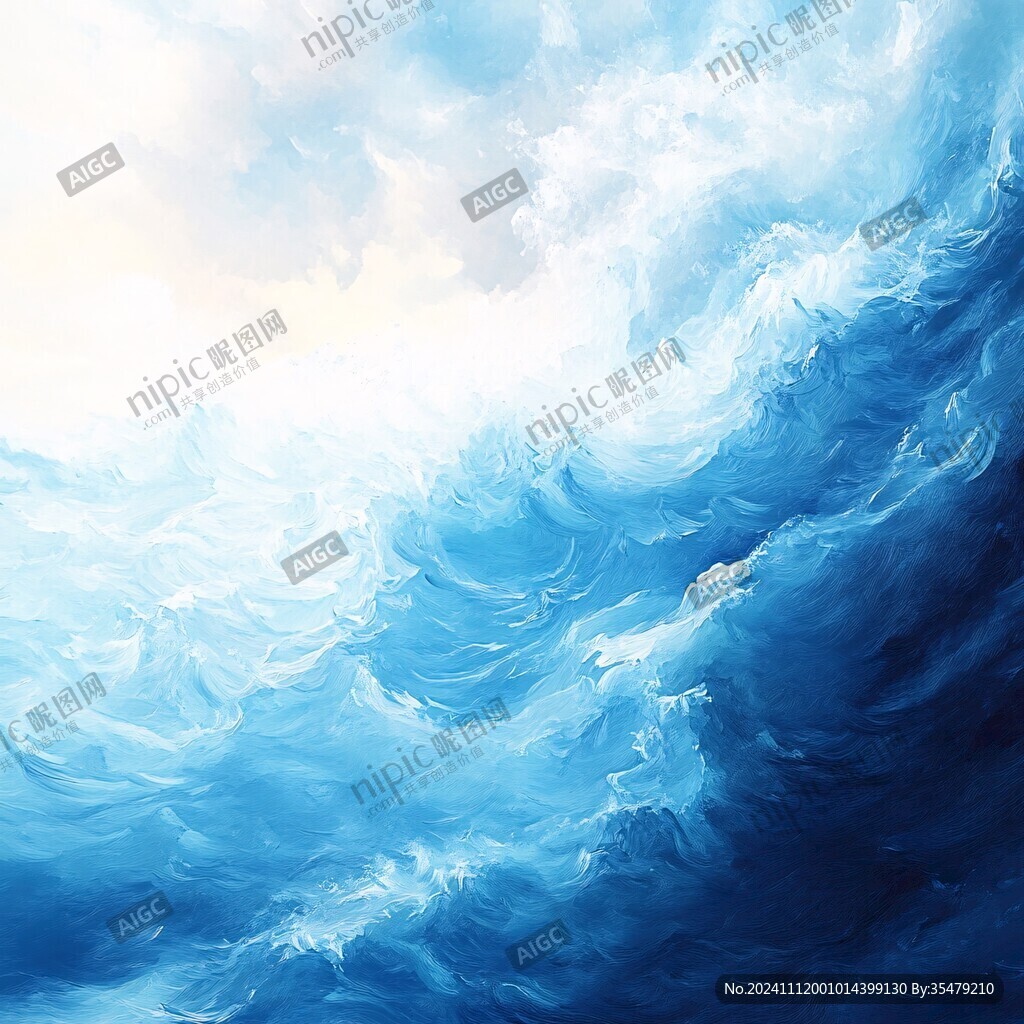 插画浪花