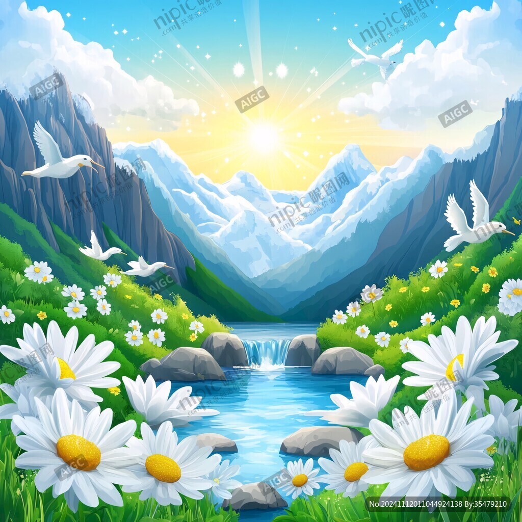 横向山水背景