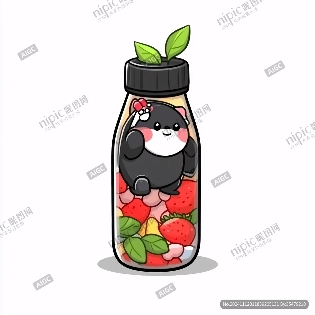卡通烧仙草