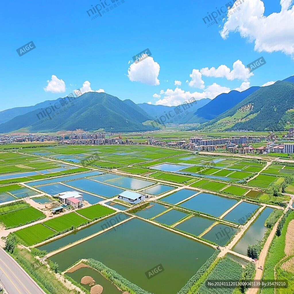 现代化农田场景