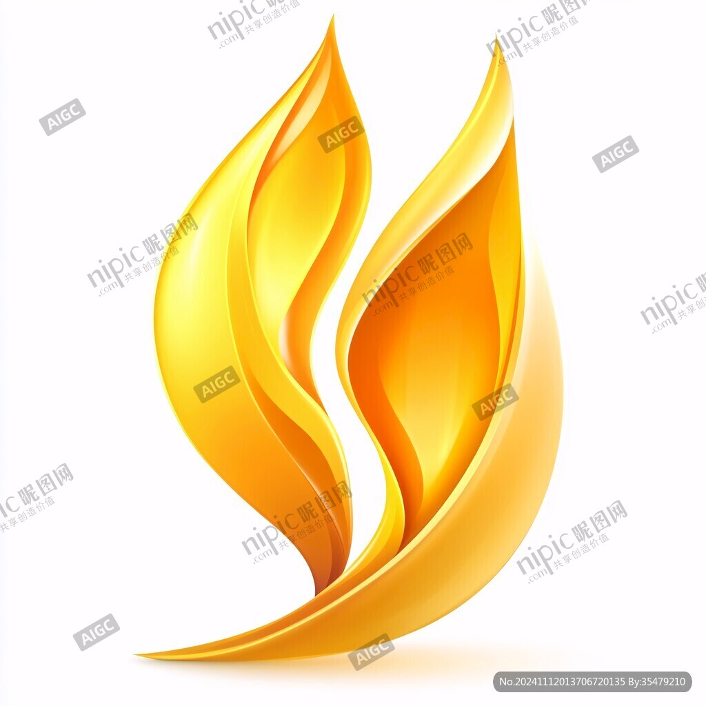 彩带丝带火焰logo
