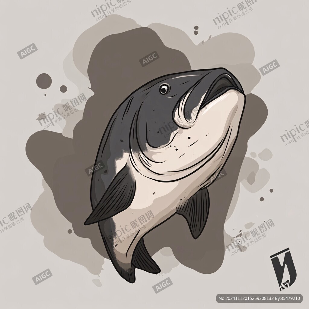 鱼插画设计