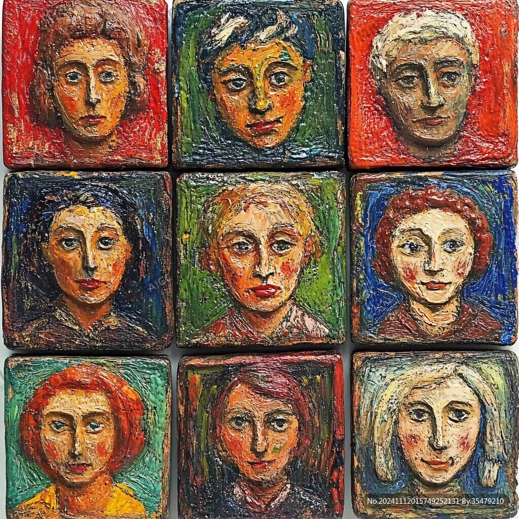 人物故事砖