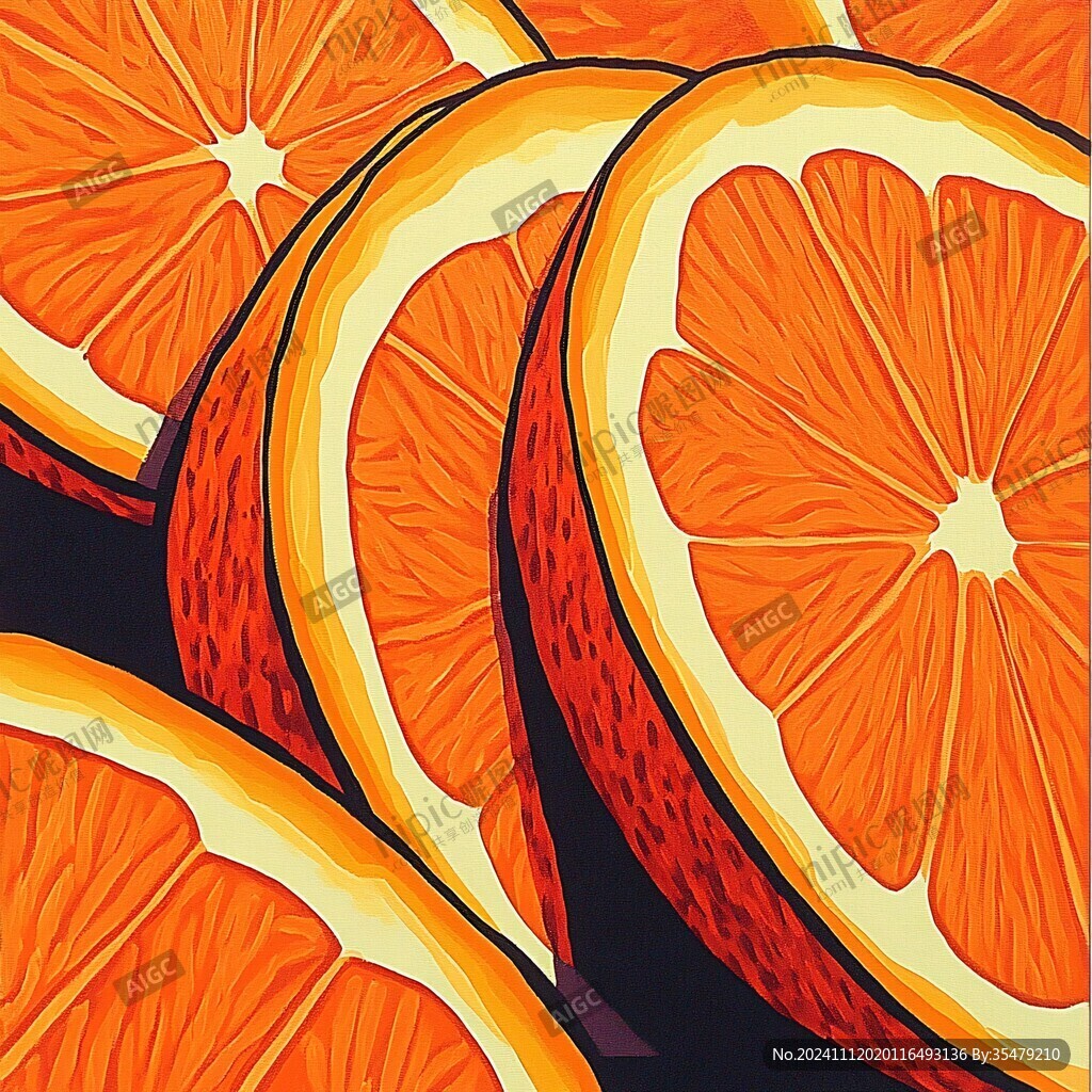 血橙包装插画