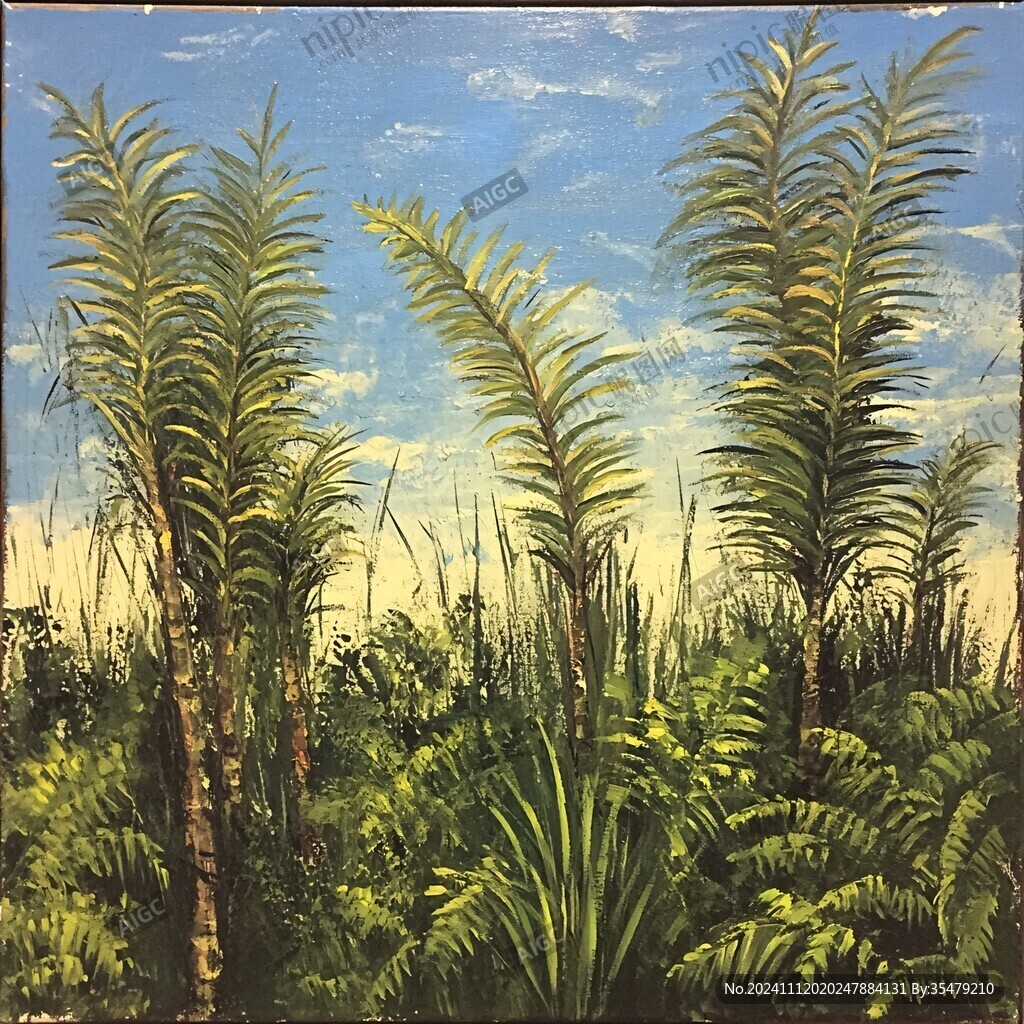 油画芭蕉树