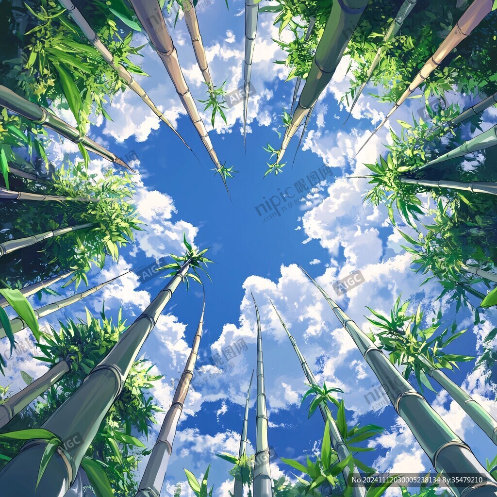 竹林天空素材